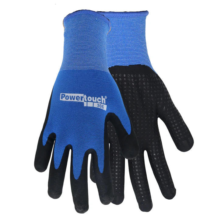 PowerTouch TA306 Nitrile Grip Gloves – 13 Gauge Knit, PVC Dots