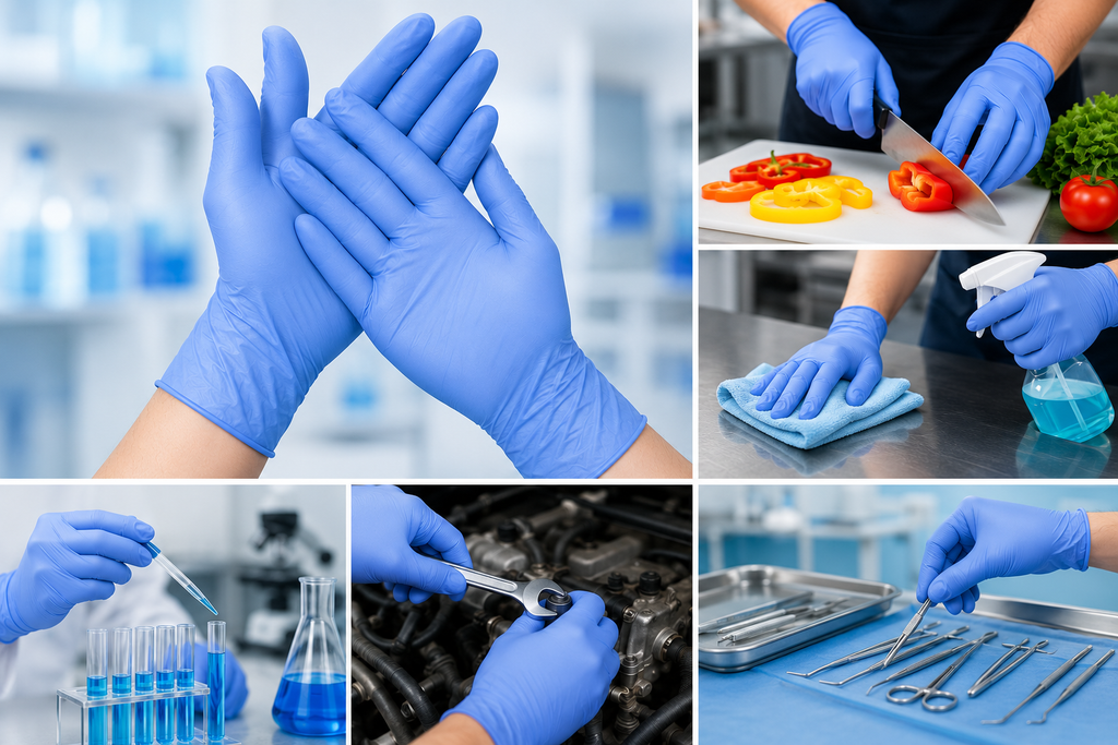 81000 Blue Medical Grade Powder-Free Nitrile Exam Gloves | 3.5 Mil