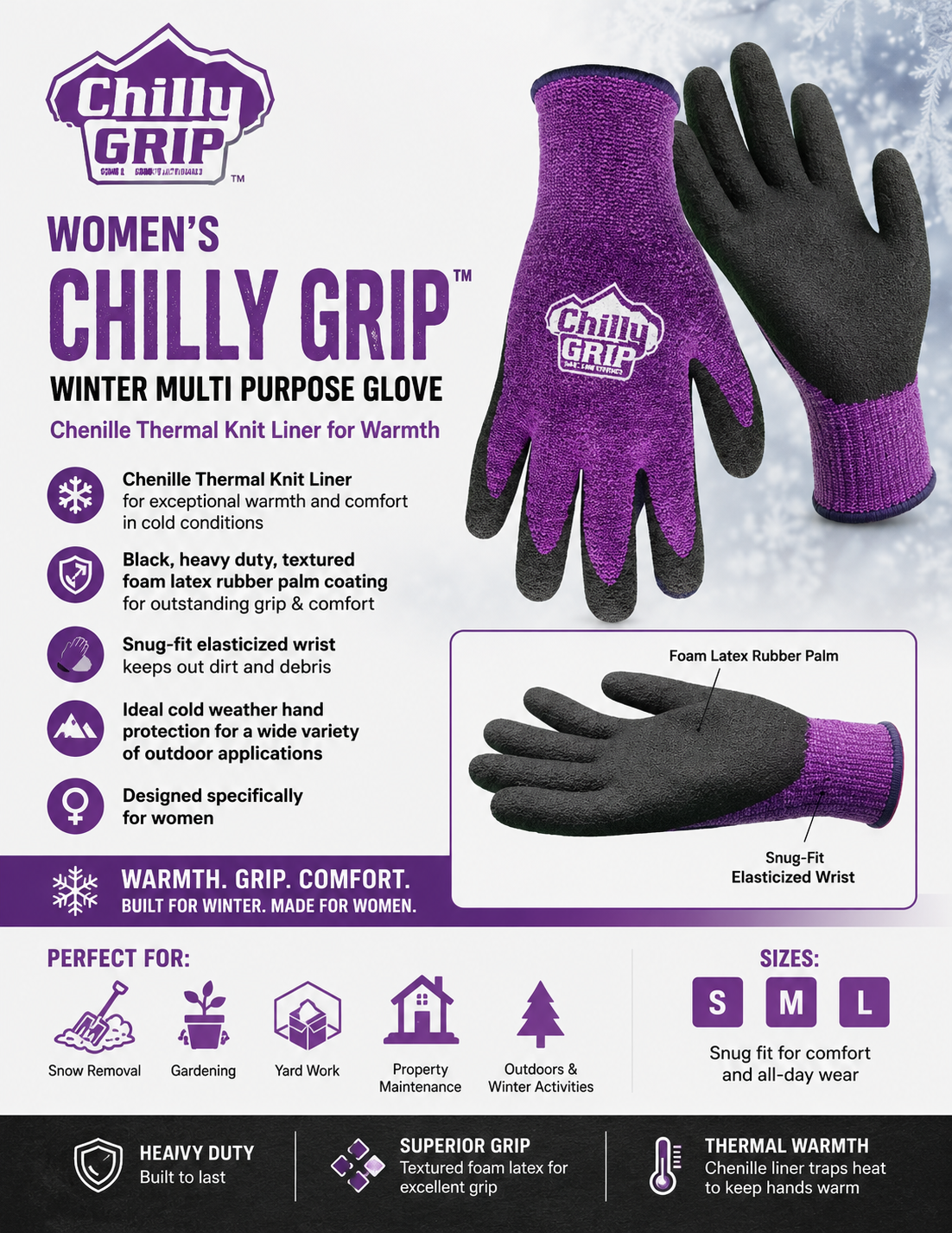 WOMENS CHILLY GRIP® WINTER GLOVE