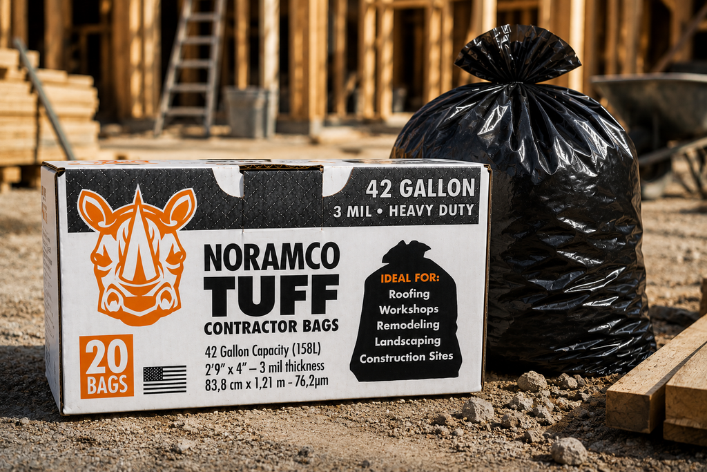 Tuff Contractor Bags - 42 Gallon Heavy Duty Trash Bags