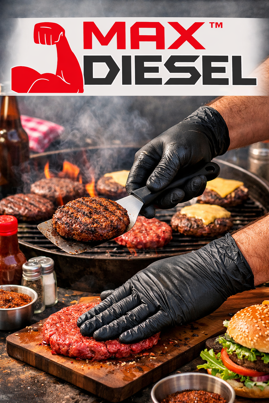 The Max Diesel® Nitrile Disposable Glove Powder Free