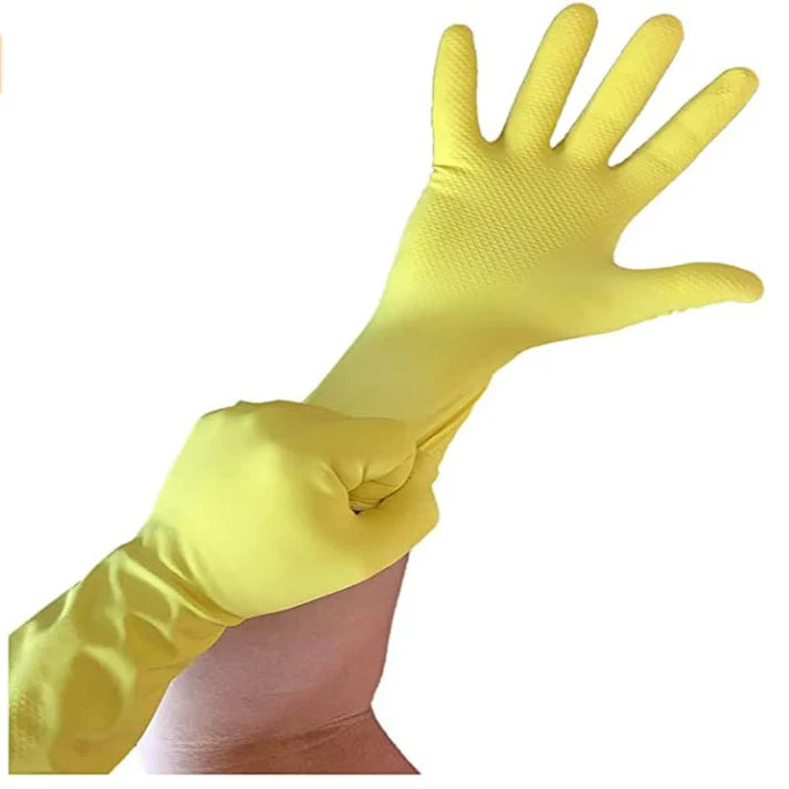 12" Multi-Purpose, Latex, Yellow Gloves