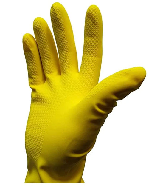 12" Multi-Purpose, Latex, Yellow Gloves