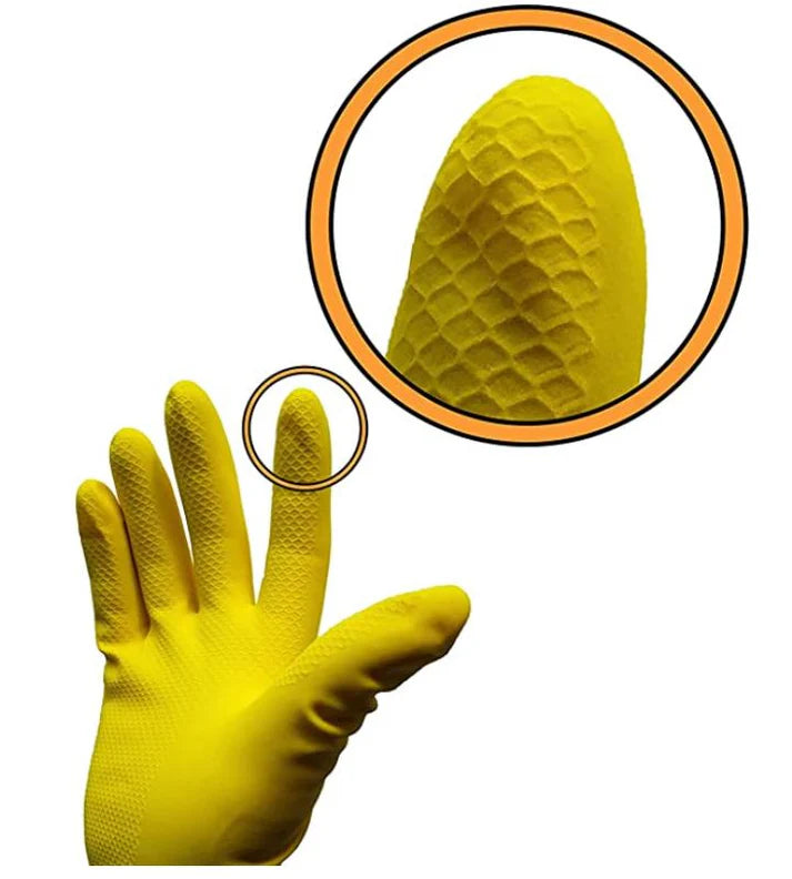 12" Multi-Purpose, Latex, Yellow Gloves