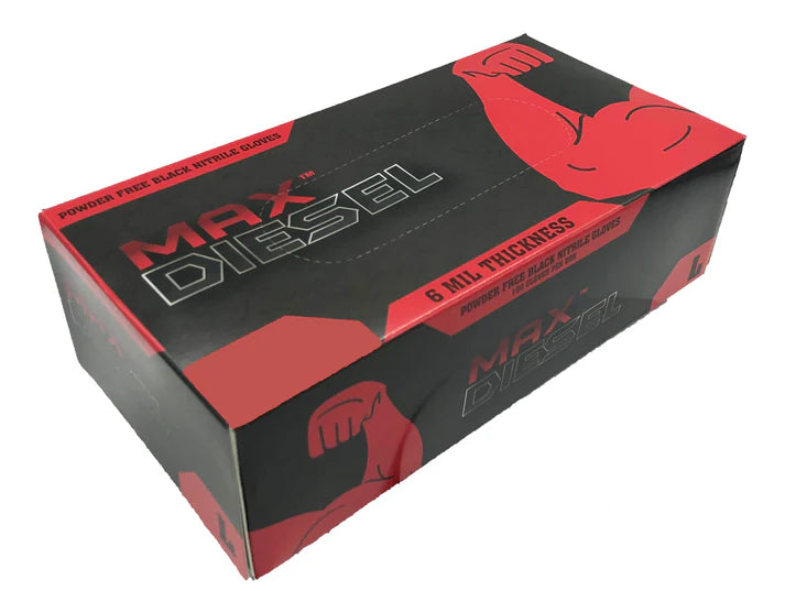 The Max Diesel® Nitrile Disposable Glove Powder Free