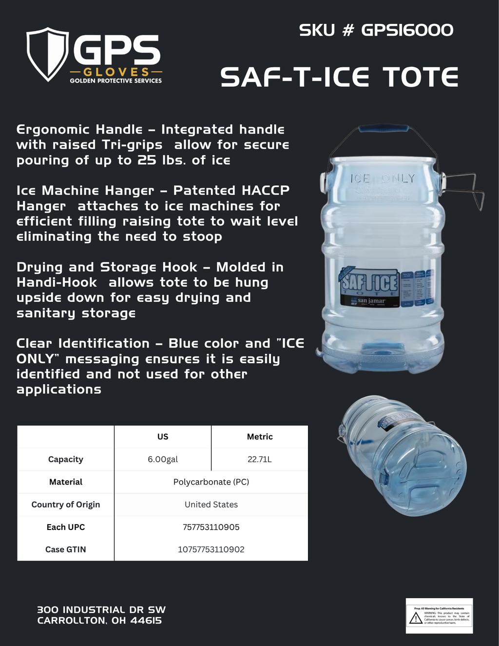 SAFE-T-TOTE Ice Tote