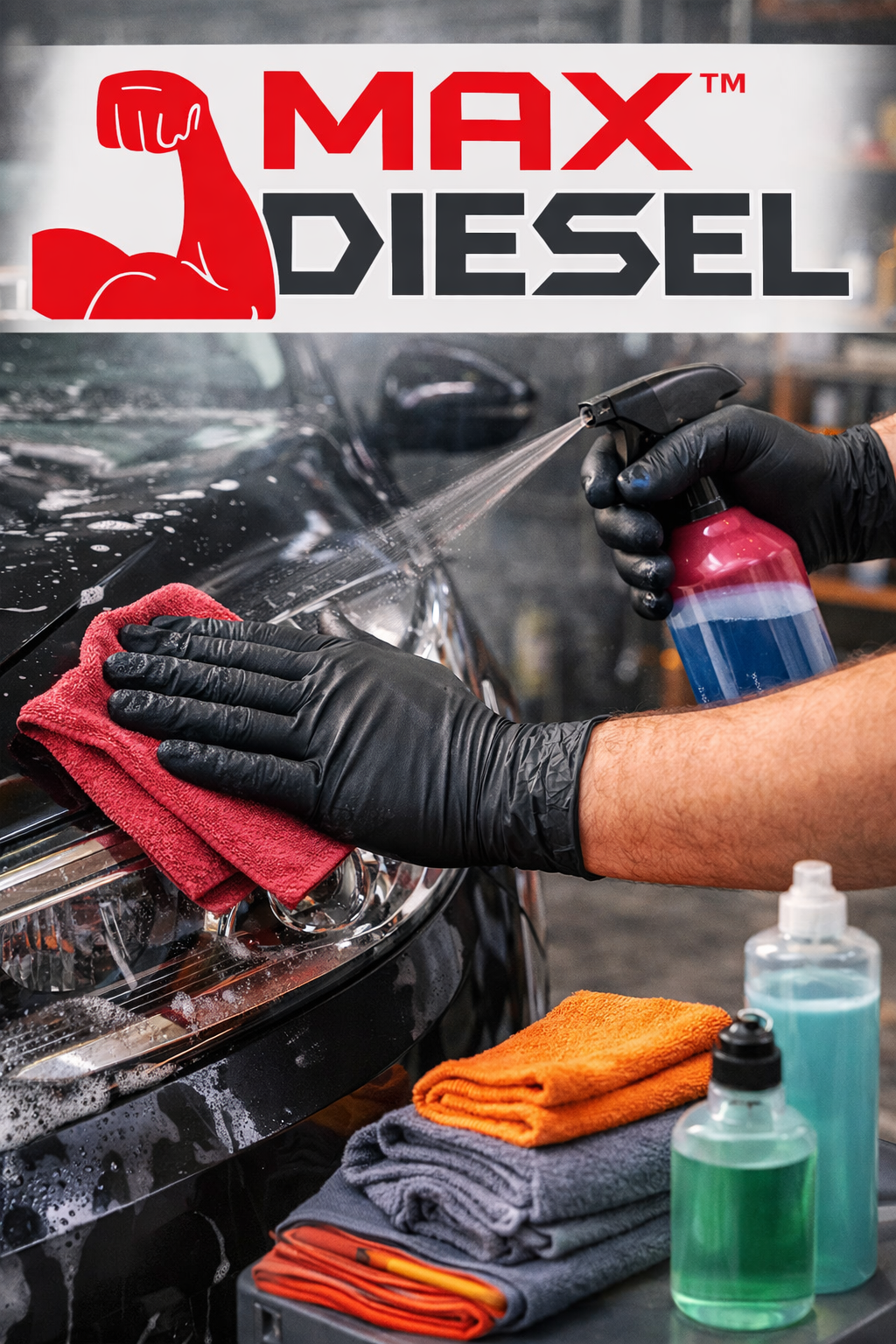 The Max Diesel® Nitrile Disposable Glove Powder Free